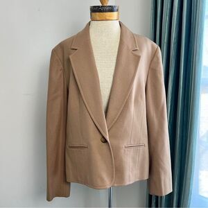 Pendleton Women's Padded Shoulders Brown Virgen Wool Vintage Blazer Sz 16 (565)